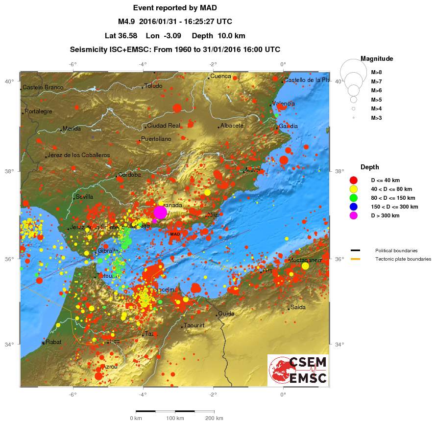 regional historical seismicity