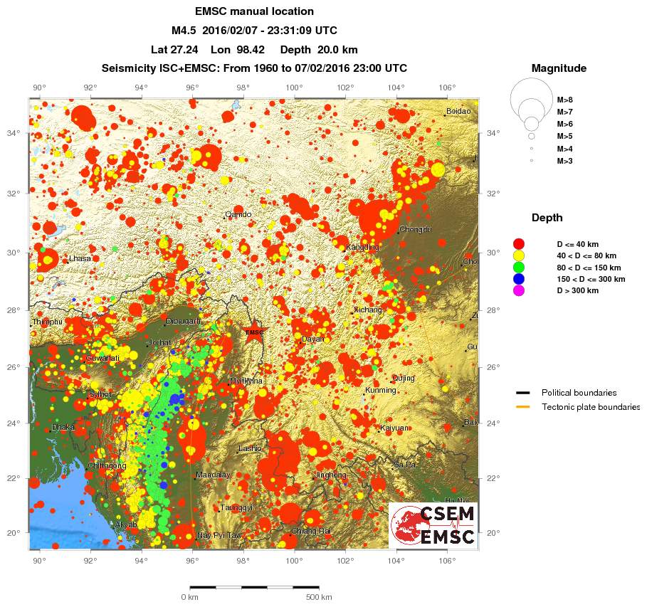 wide historical seismicity