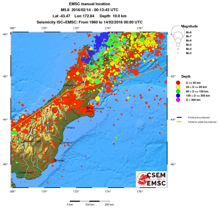 regional historical seismicity