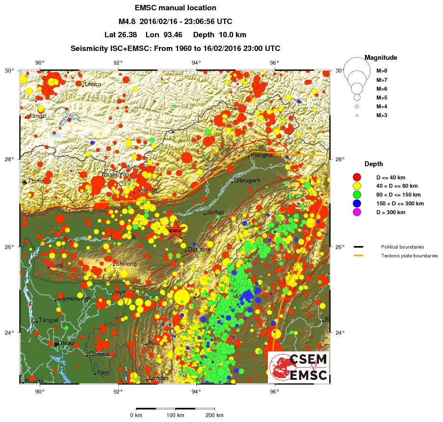 regional historical seismicity