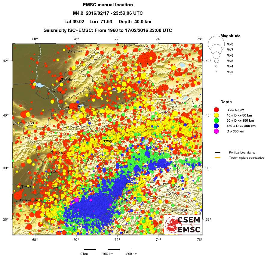 regional historical seismicity