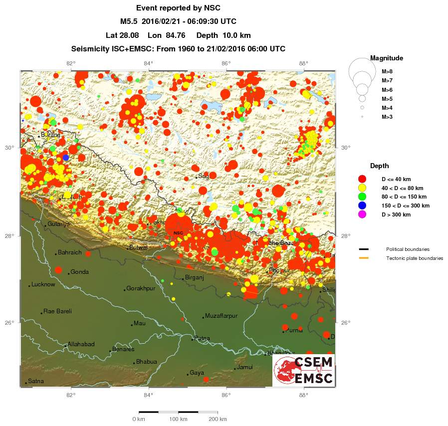 regional historical seismicity