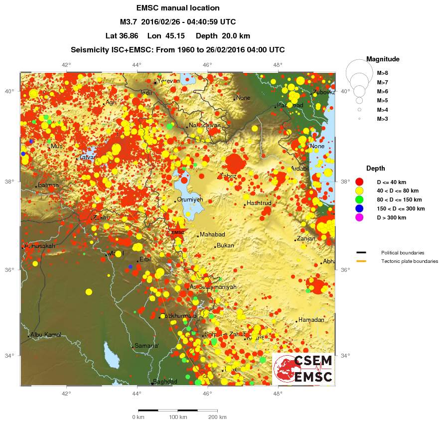 regional historical seismicity