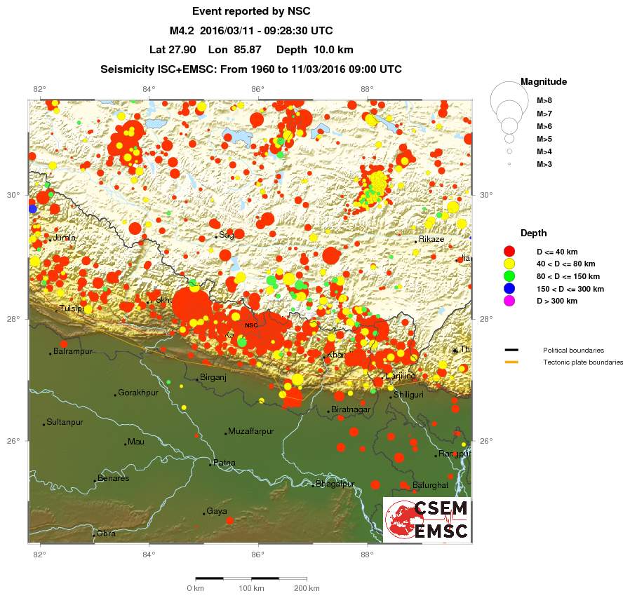 regional historical seismicity