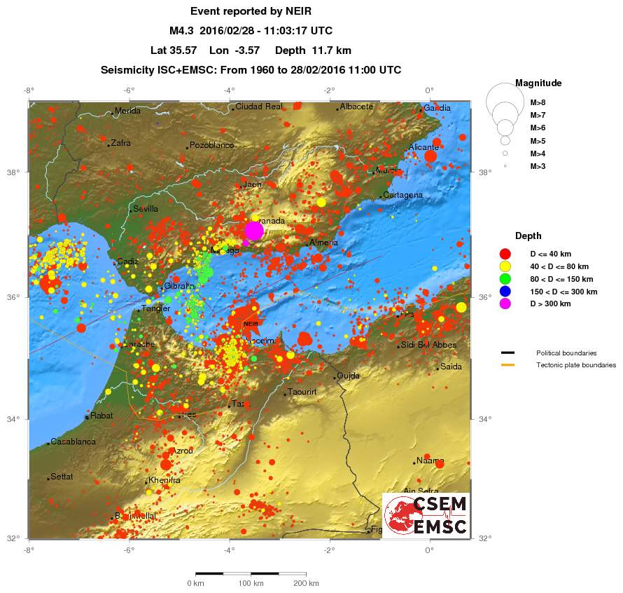 regional historical seismicity