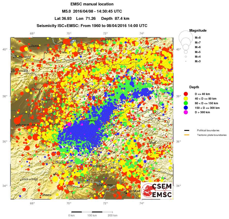 regional historical seismicity
