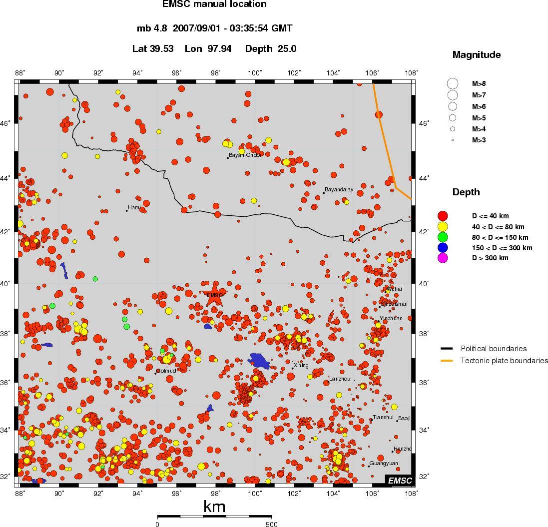 wide historical seismicity