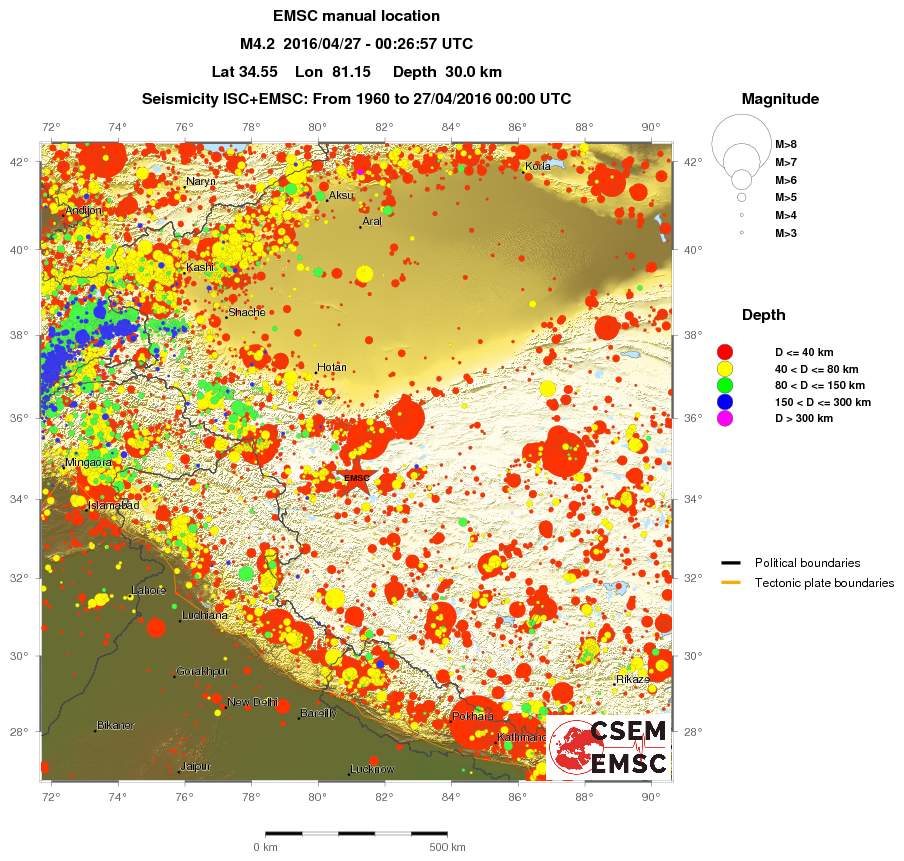 wide historical seismicity