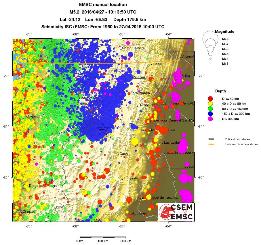 regional historical seismicity