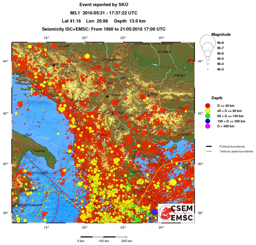 regional historical seismicity