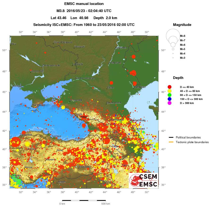 wide historical seismicity