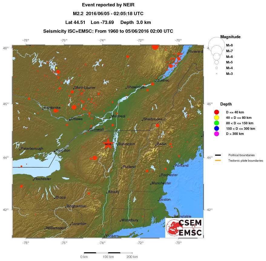 regional historical seismicity