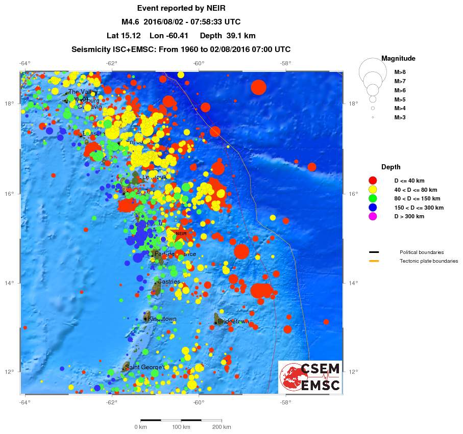 regional historical seismicity