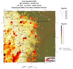 regional magnitude historical seismicity