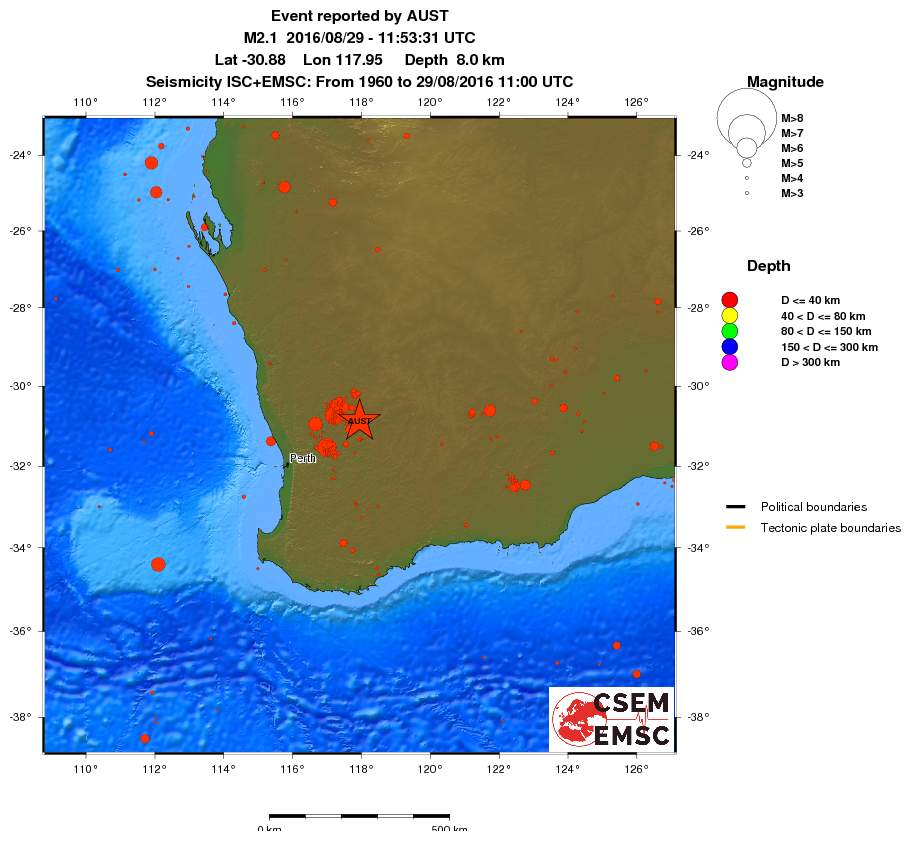 wide historical seismicity