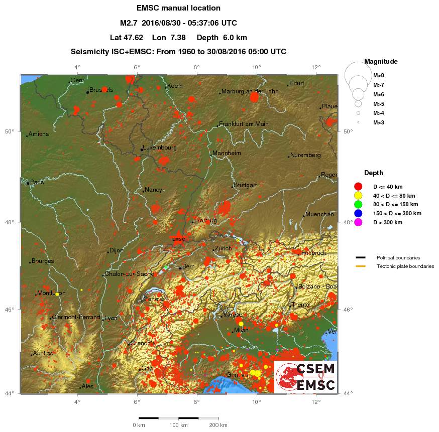 regional historical seismicity