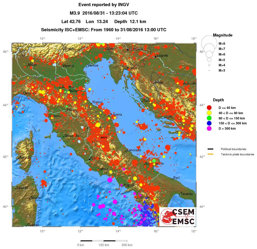 regional historical seismicity