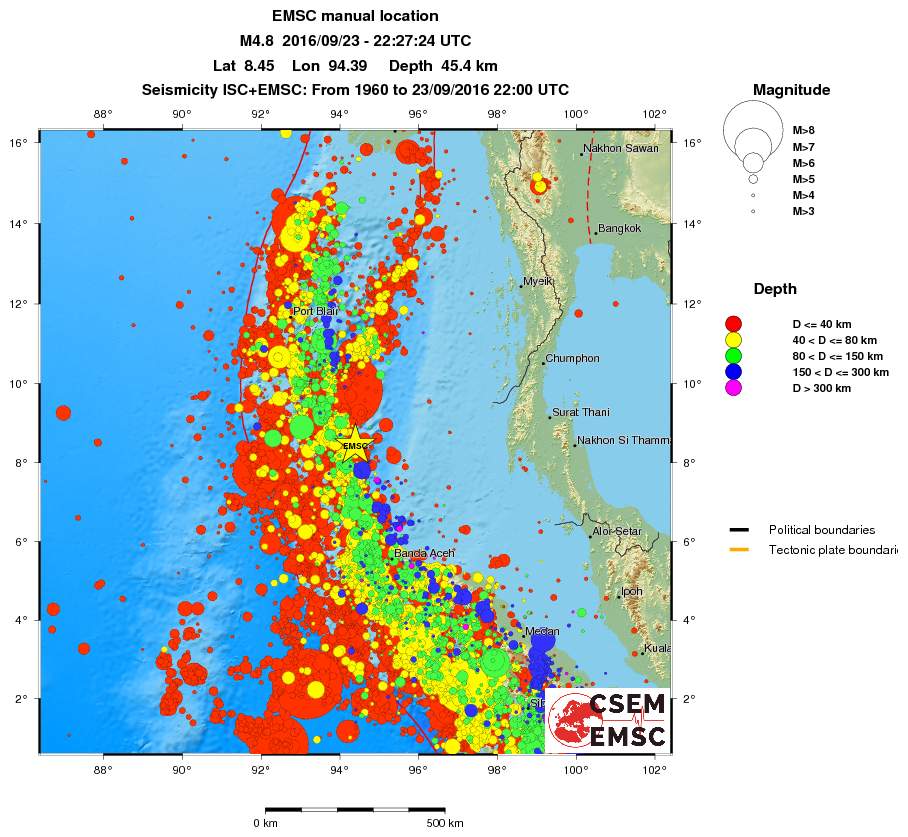 wide historical seismicity