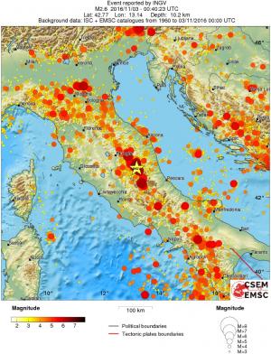 regional magnitude historical seismicity