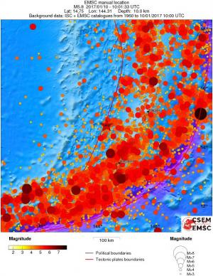 regional magnitude historical seismicity