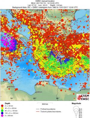 wide historical seismicity