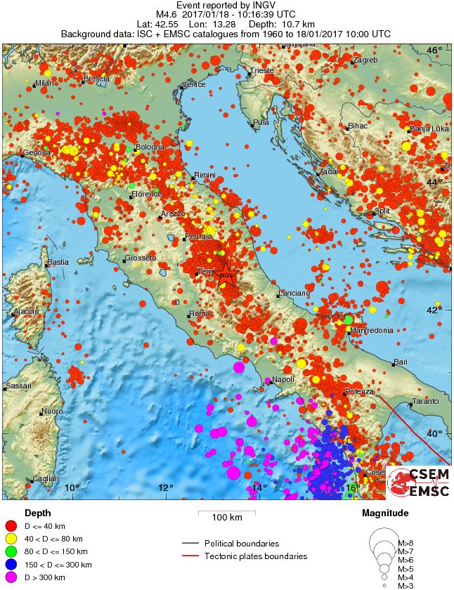 regional historical seismicity