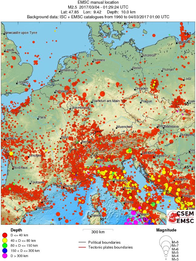 wide historical seismicity