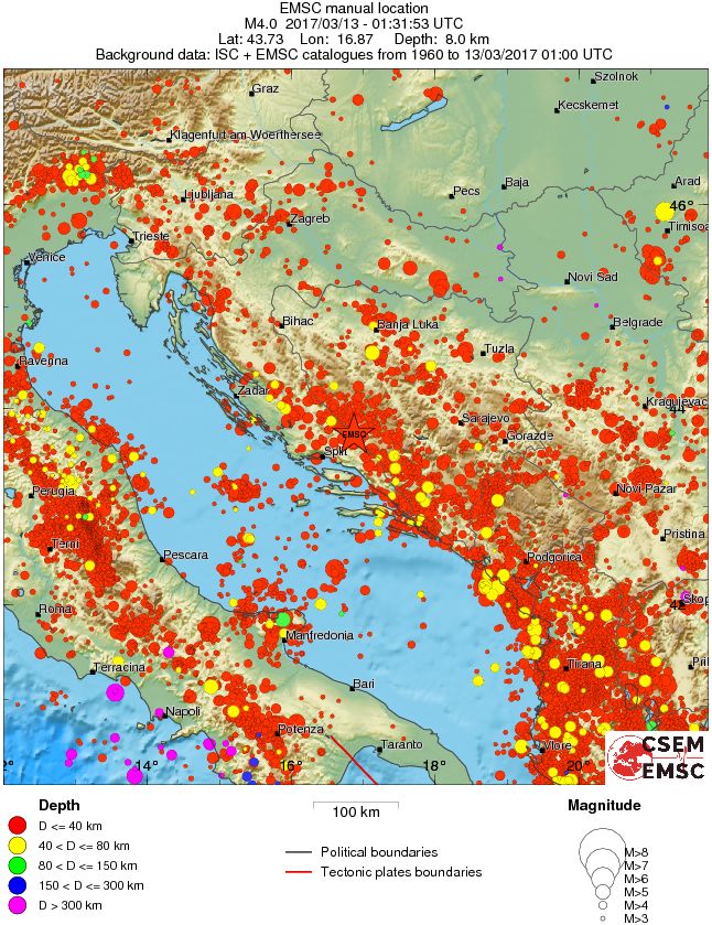 regional historical seismicity