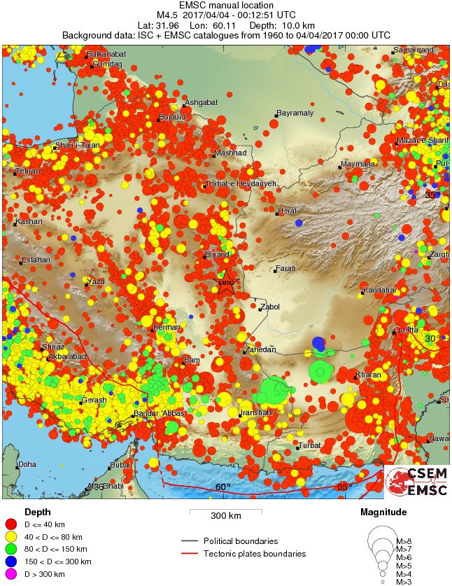 wide historical seismicity