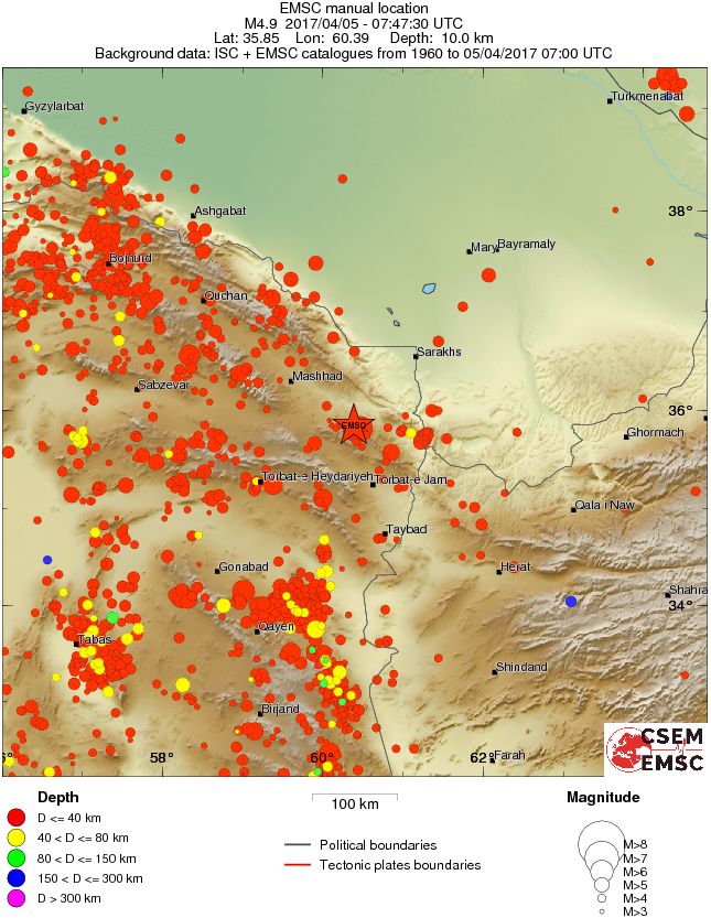 regional historical seismicity