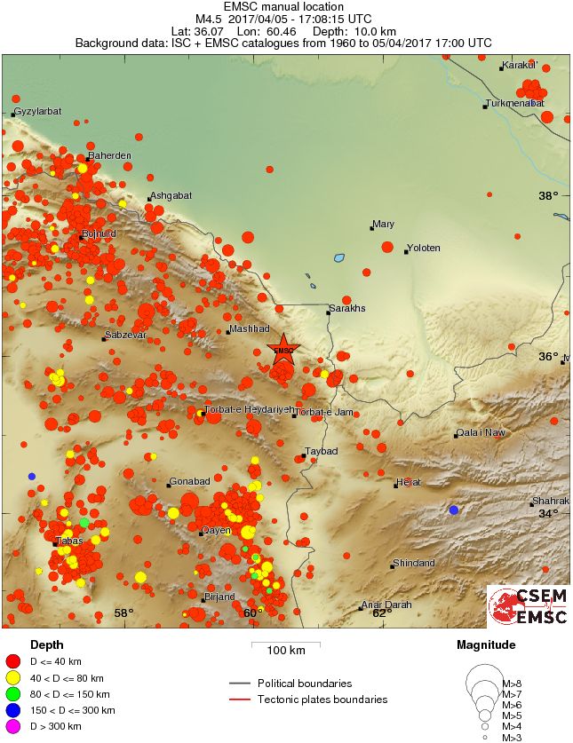 regional historical seismicity