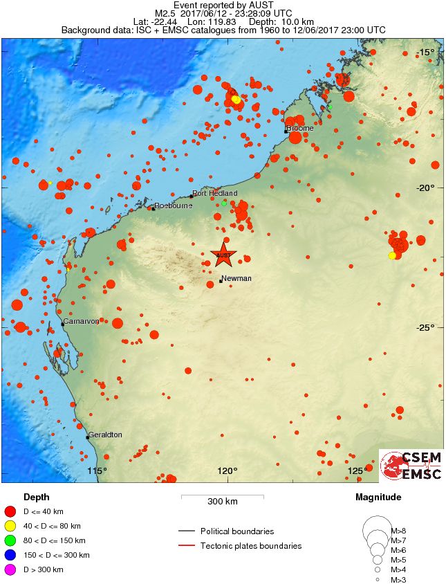 wide historical seismicity