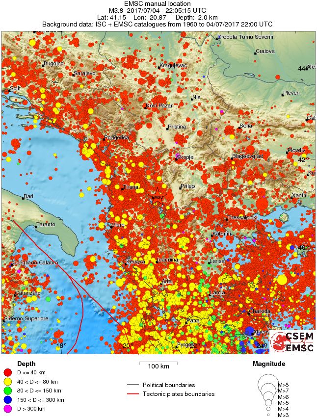 regional historical seismicity