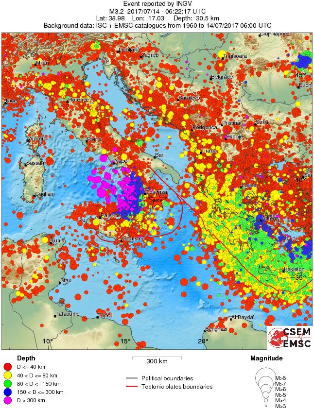 wide historical seismicity
