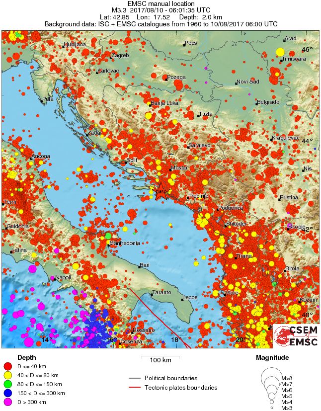 regional historical seismicity