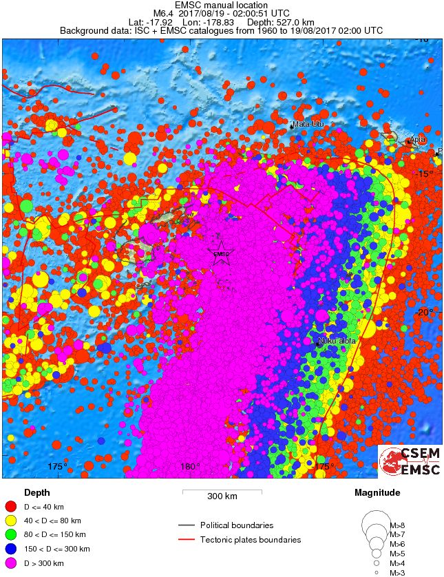 wide historical seismicity