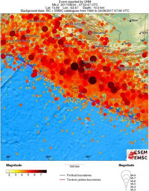 regional magnitude historical seismicity