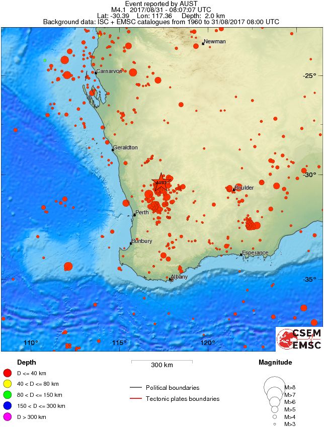 wide historical seismicity