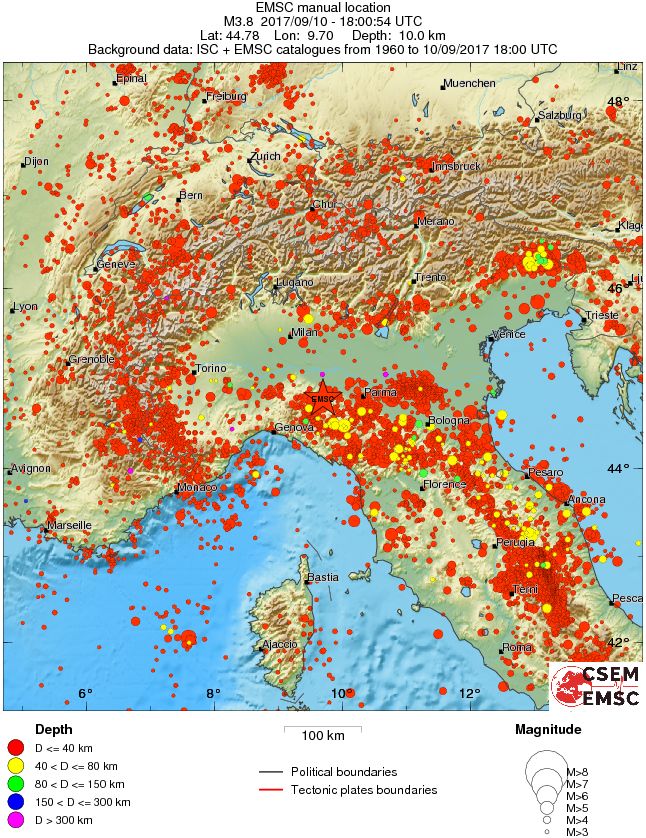 regional historical seismicity