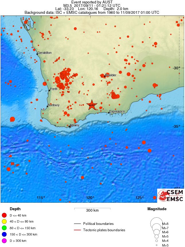 wide historical seismicity