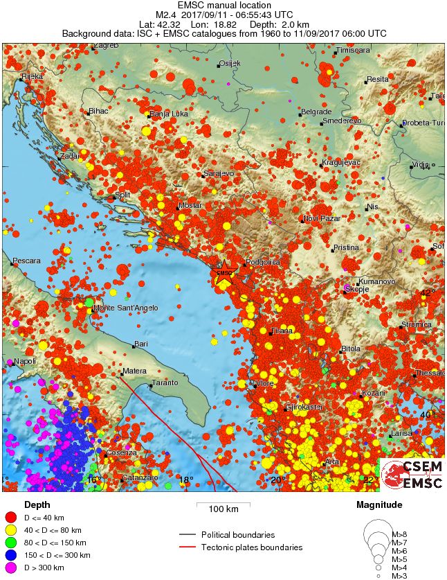 regional historical seismicity