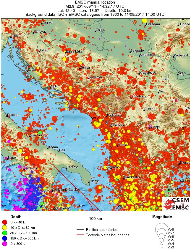 regional historical seismicity