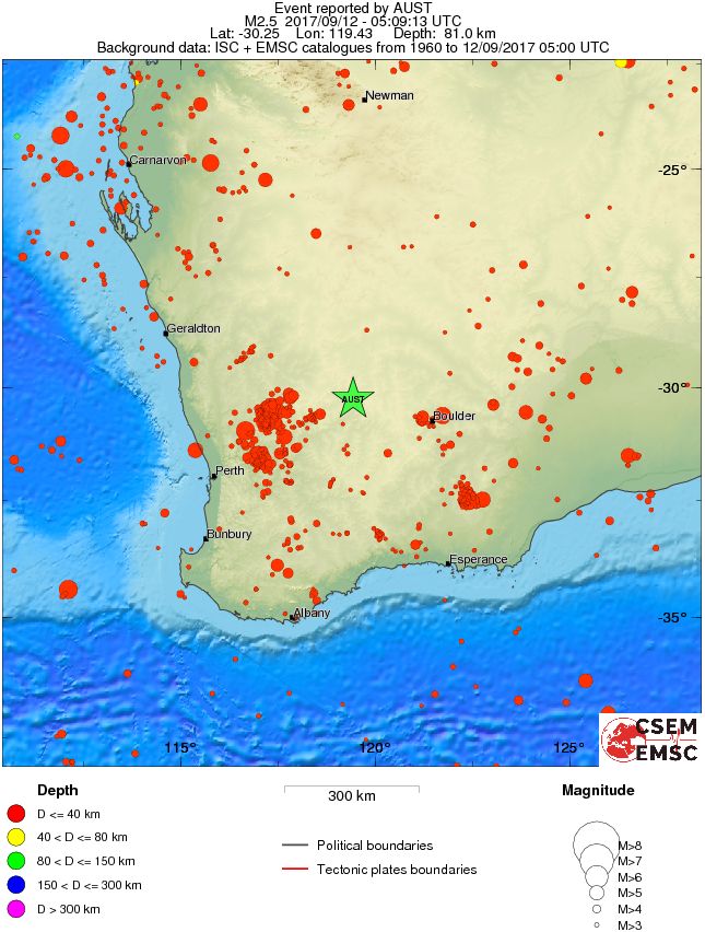 wide historical seismicity