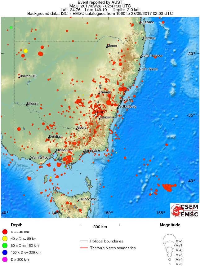 wide historical seismicity