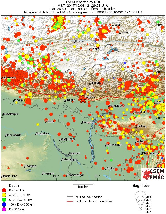 regional historical seismicity