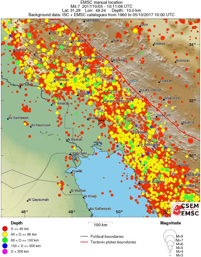 regional historical seismicity