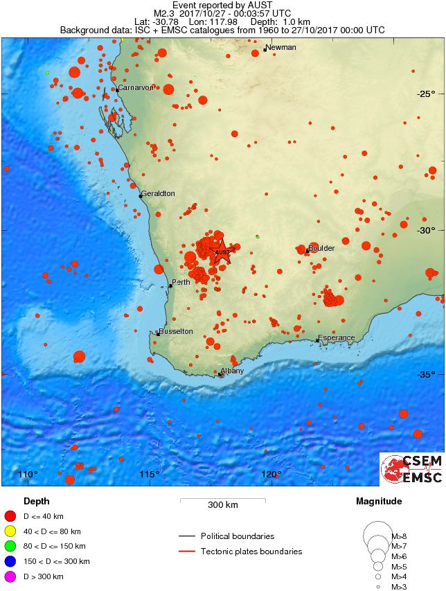 wide historical seismicity