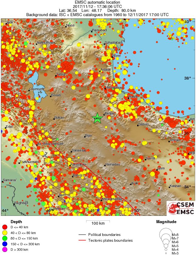 regional historical seismicity