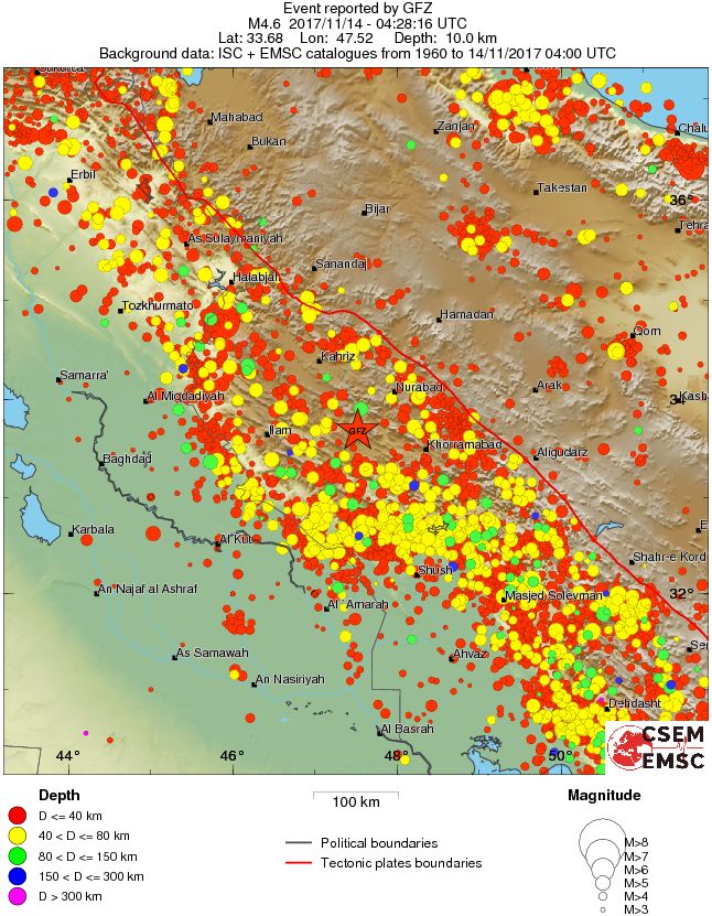 regional historical seismicity