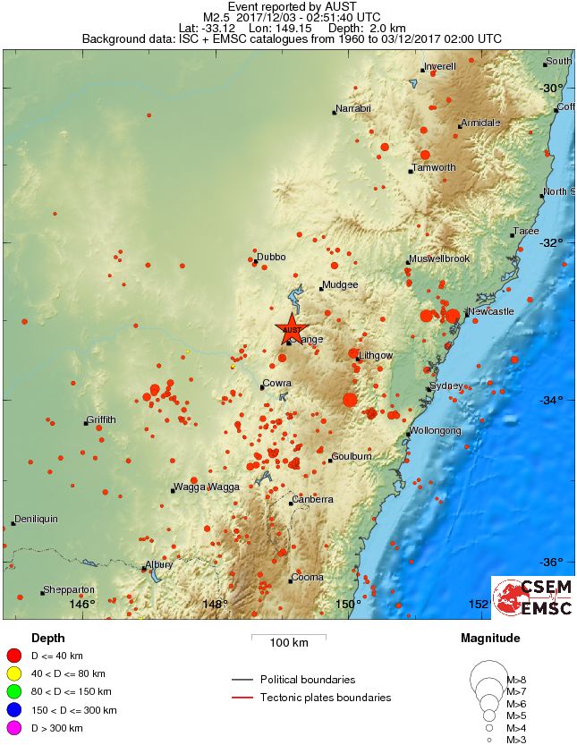 regional historical seismicity